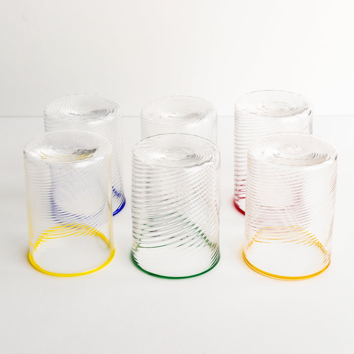 Yellow Twisty Cup Glass Tumbler