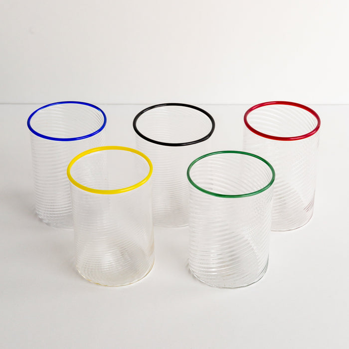 Yellow Twisty Cup Glass Tumbler